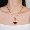Venezuela Flag Metal Enamel Pendant Necklace Creative Bird Violin Heart Charm Neck Choker New Trend Jewelry Gift for Men Women