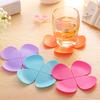 Силиконовый коврик под чашку Lucky, симпатичный, красочный, подставка под чашку с клевером, подставка под стакан, подставка под стакан, коврик для кофе