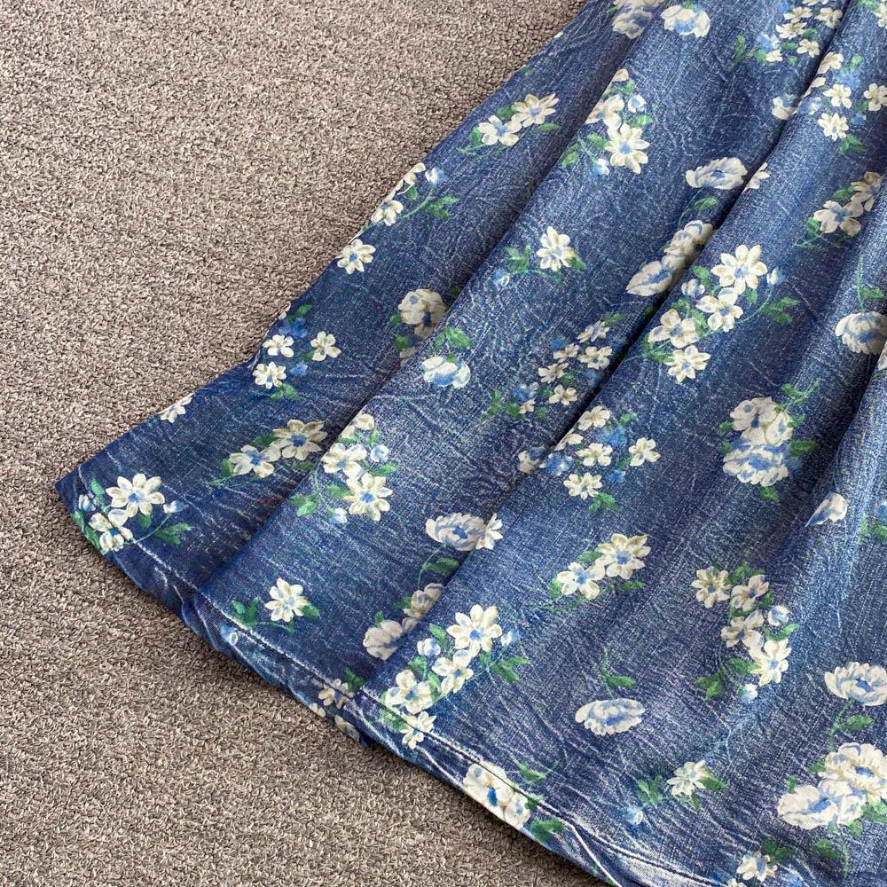 RUGOD Летнее элитное темпераментное платье трапециевидной формы с v-образным вырезом и короткими рукавами и короткими рукавами, тонкое платье трапециевидной формы с принтом, элегантное длинное свободное платье