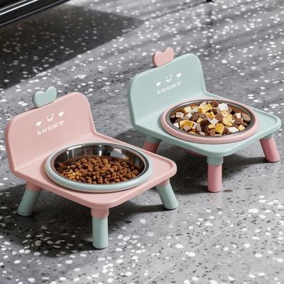 High-foot Dog Water Bowl Anti-slip Pet Food Water Station Elevated Pet Feeder  Indoor Use