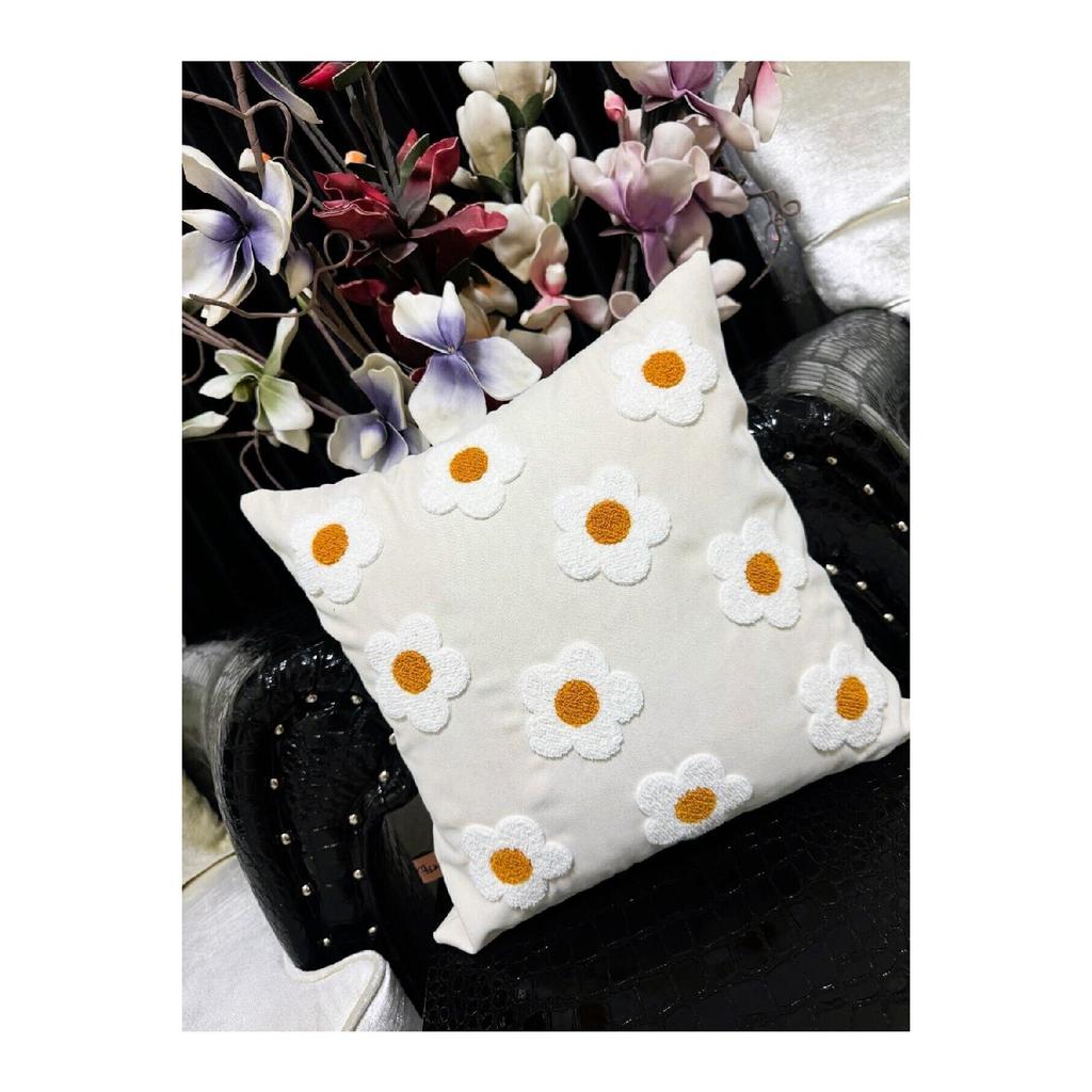 Hd Домашняя коллекция льняная ткань с рисунком ромашки и вышивкой наволочка с пуншем