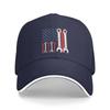 МеханикФлагСШАБейсболка Мужские Винтажные Snapback Кепки Тракер Кепки Кепка Папы Черный