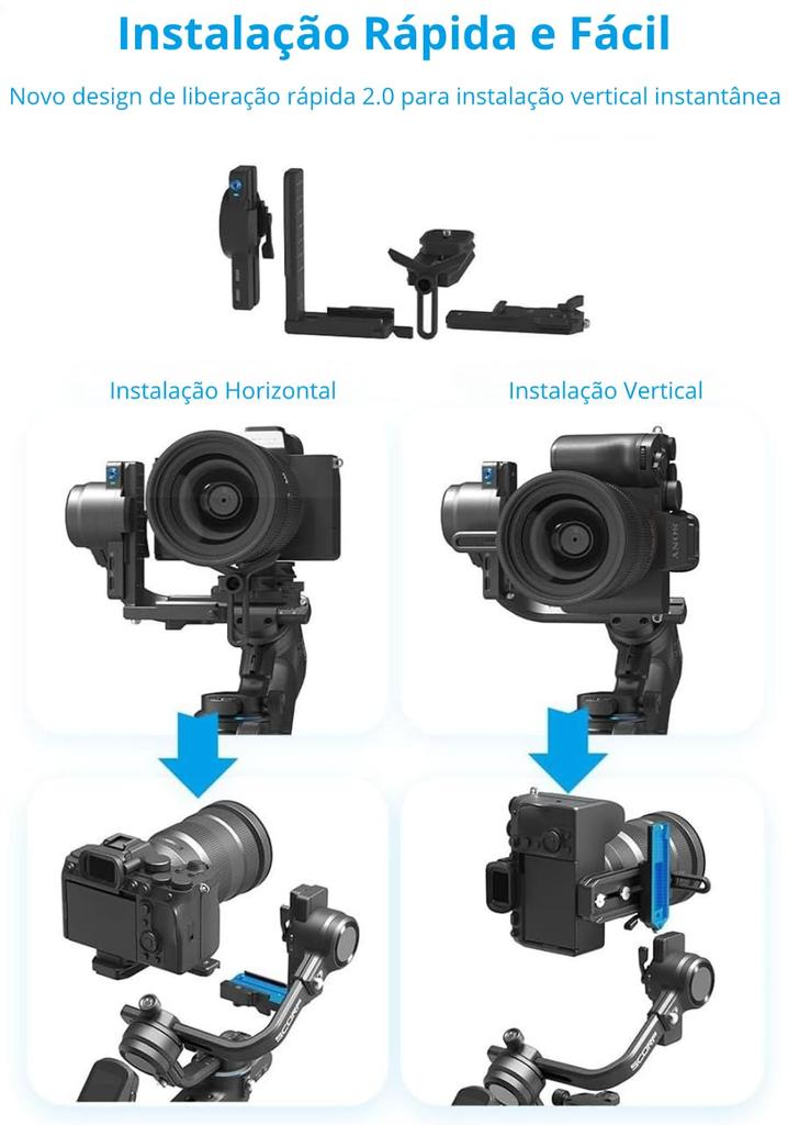 FeiyuTech SCORP 2 Стабилизатор камеры-подвеса для камер с и без ремня AI-слежение Волшебный портрет Штатив Максимальный для видео и кино FY07395