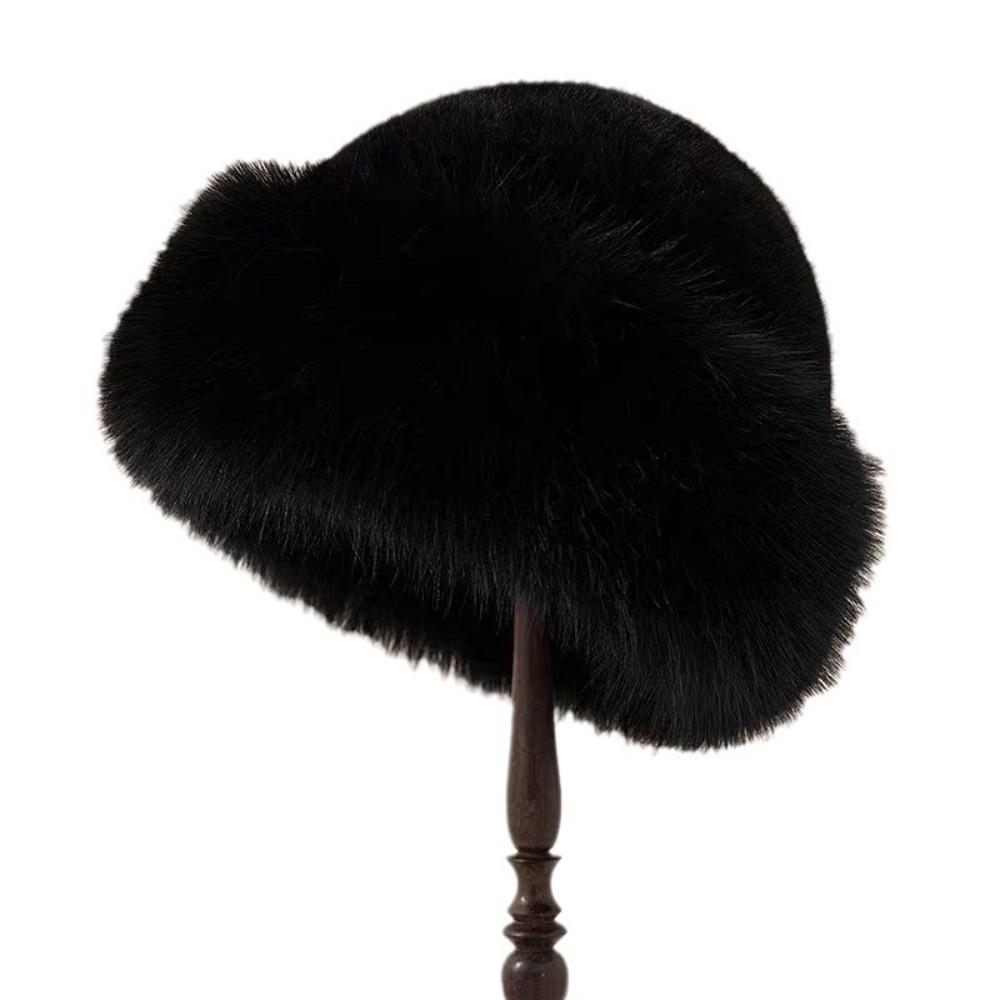 Wool Winter Hat Imitation Mink Hair Bucket Hat New Pullover Hat