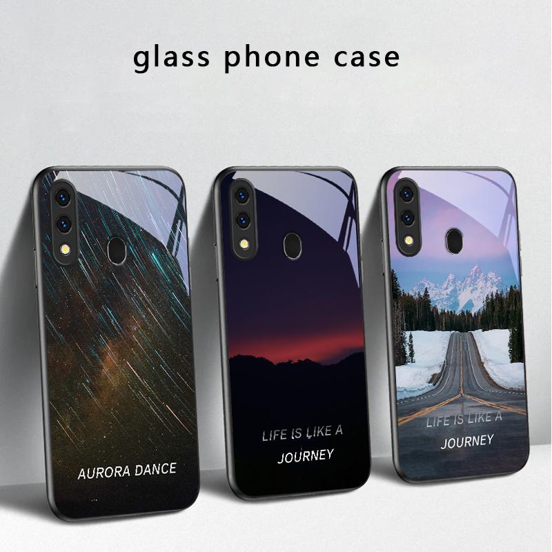Лед на озере Аврора Чехол из стекла для Samsung Galaxy A30 A31 A32 A33 A34 A35 A42 A30s A20 A25 A26 A51 A56 A54 A72 A73 A70