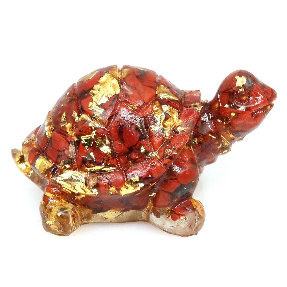 50MM Resin Turtle Statue Healing Crystals Tumbled Stones Sculpture Reiki Pocket Animals Tortoise Figurine Gems Crafts Home Decor