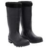 VidaXL Black Rain Boots Size 38-46 PVC