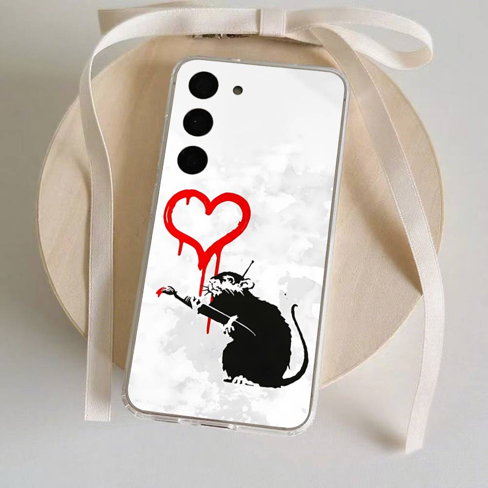 Чехол для телефона граффити-художника B-Banksy-S Ультрапрозрачный чехол для телефона для Samsung Galaxy A52 A12 A51 S21 Edge S22 S23 S24 S20LITE Plus