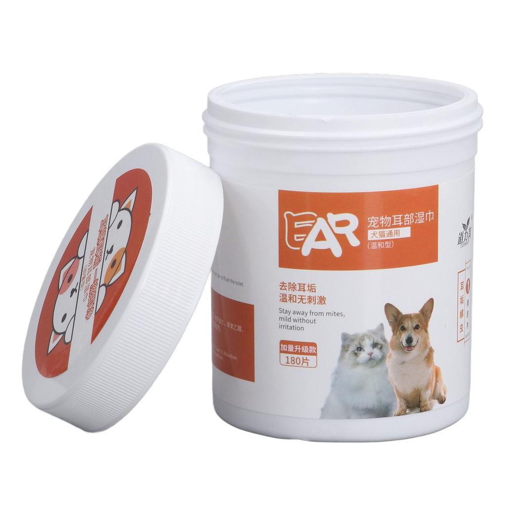 180 шт. Салфетки для чистки ушей собак Удаляют воск Зуд Запах Инфекции Гипоаллергенные салфетки для питомцев для собак кошек щенков котят