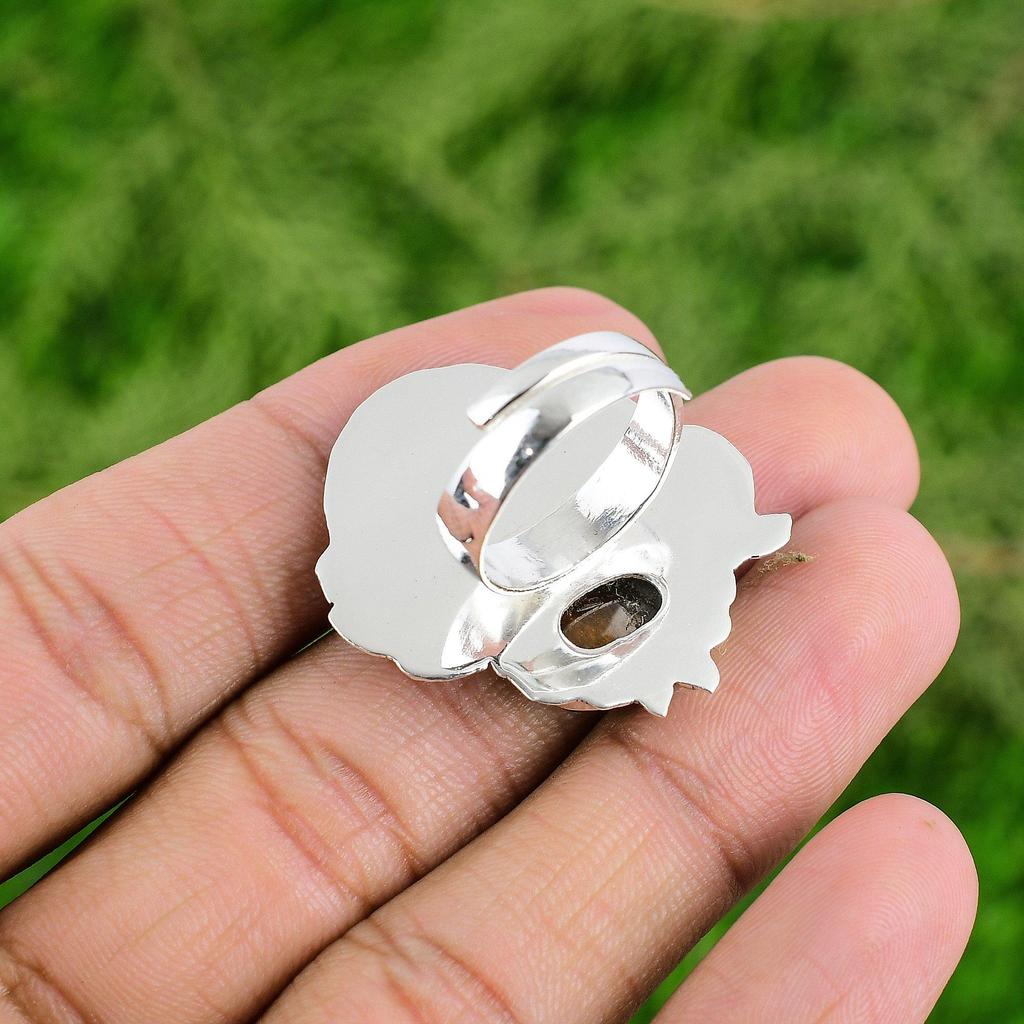 Natural Tiger's Eye New Bezel Wedding Stackable Birthday Ring Jewelry 925 Silver