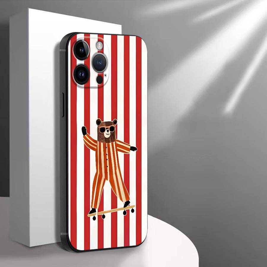 Phone Case for Apple iPhone 17 Pro Max Air 13 11 17e 14 XR XS MAX 15 Pro 7 8 16 12 Funda Phone Cover Creative Cartoon Animals