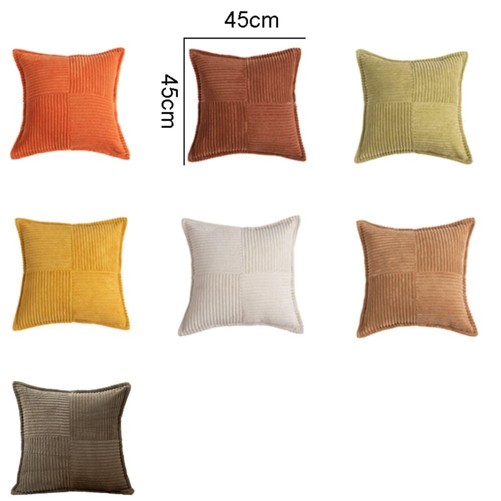 Домашний декор INS Style Corduroy Striped Наволочка Solid Color 45CM Throw Наволочка Classic Наволочка для дивана/кровати