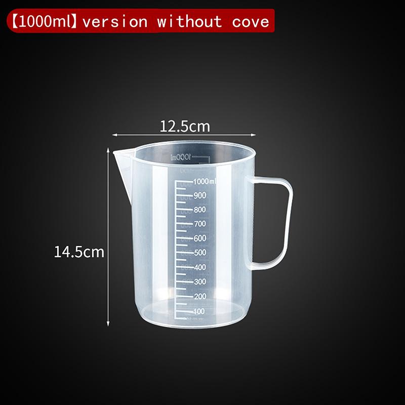 1PC 1000ML Non-stick Silicone Measuring Cup Food Grade Household Graduated Cups Kitchen Baking Measuring Tools High Volume