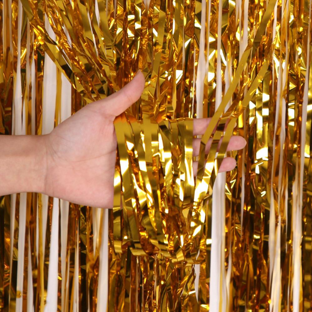 Универсальный 4-метровый мерцающий дождевой занавес для праздничных фонов и декора мероприятий