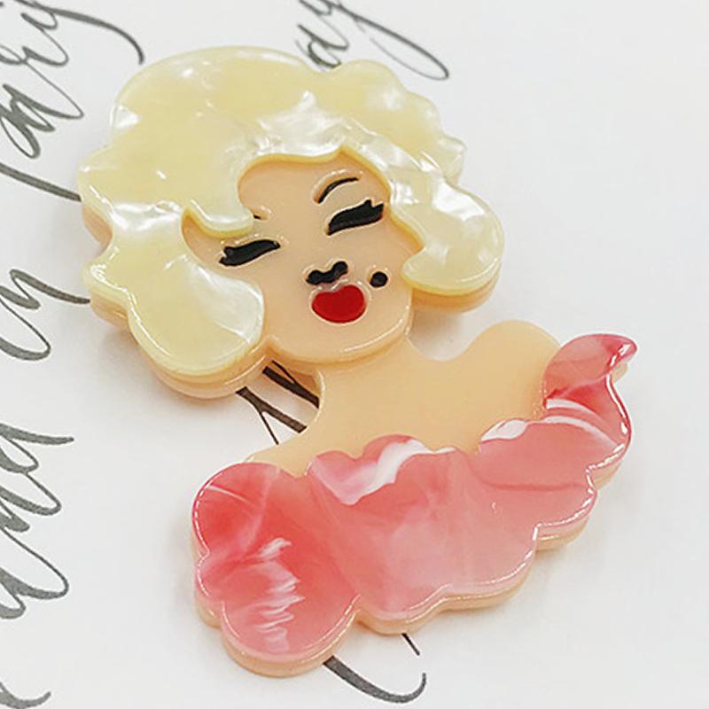 Blucome Ins модная милая акриловая брошь для девочек для женщин и мужчин, одежда, сумка, подвесной значок, Рождественский подарок