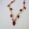 ODLR Retro Gold Crystal Vine Necklace - High-End European & American Design