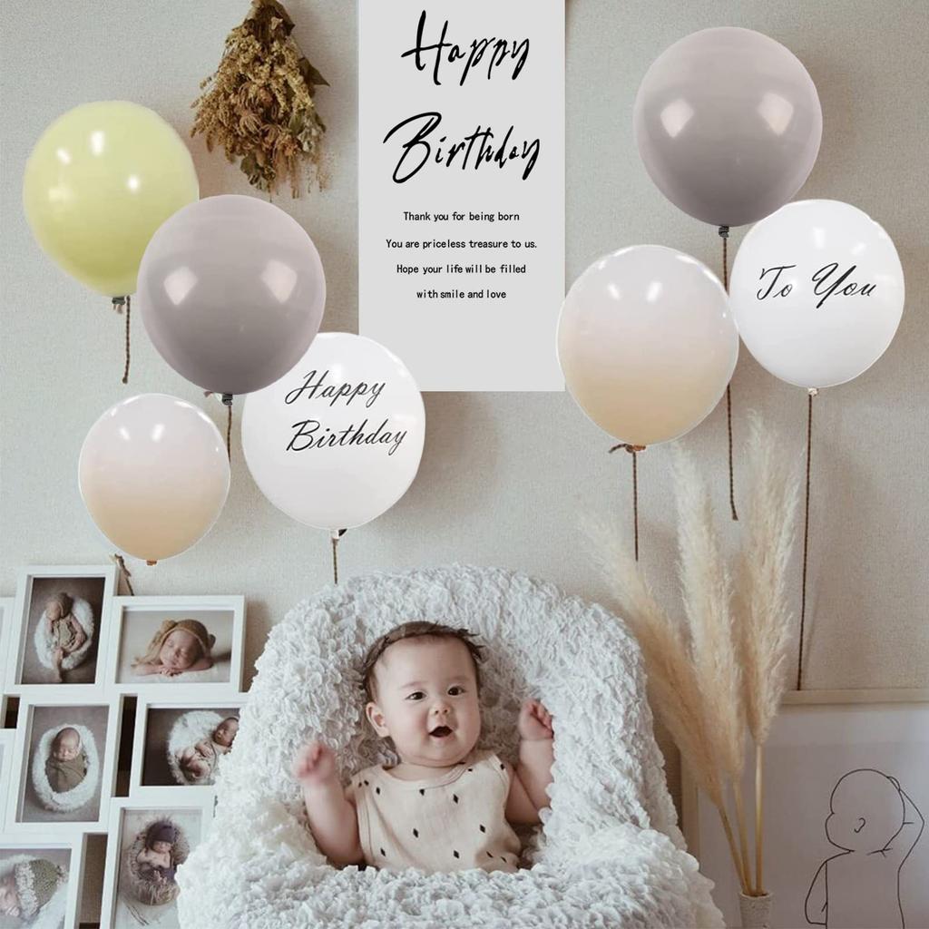 ZEZYXUFM День рождения Декоративный гобелен Тонкий Принт День рождения Гобелен День рождения С Днем Рождения Воздушный шар Макарон Телесного Цвета Воздушный шар Набор Подходящих