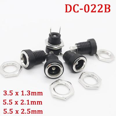 10 шт. 3,5*1,3 мм 5,5*2,1 мм 5,5*2,5 мм DC Power Jack DC022B 5,5 x 2,1 мм Разъем для монтажа на панель
