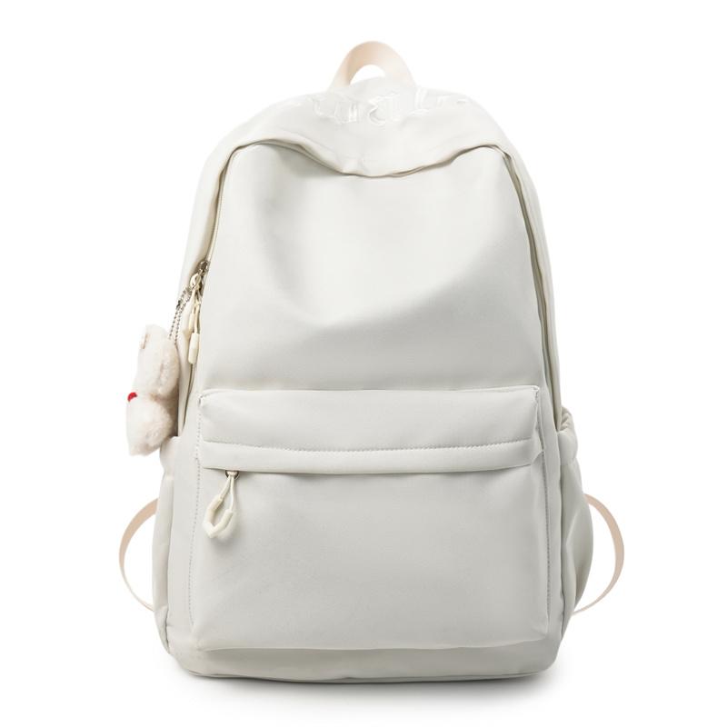 Однотонный школьный рюкзак для женщин, большой емкости