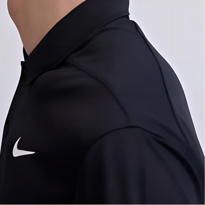 Nike Dri-Fit Victory однотонный логотип с принтом, влагоотводящие дышащие поло с короткими рукавами, мужские топы черного цвета DH0823-010