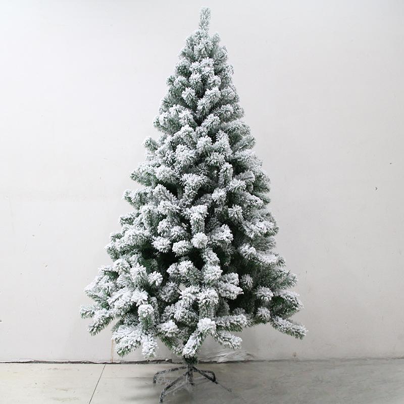 Premium PE Flocked White Snow Artificial Christmas Tree, Dense Snowy Xmas Tree for Indoor Holiday Decor, Multiple Sizes