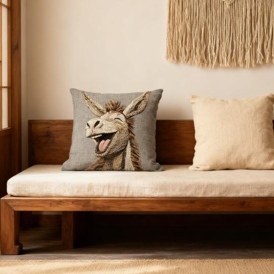 Наволочка Yousheng с принтом осла, простой в уходе дизайн, мягкий дышащий чехол для подушки, диван, спальня, патио, домашний декор