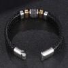 New Fashion Deluxe Charm Accessories Men's Leather Bracelet Stainless Steel Combination For Birthday Gifts