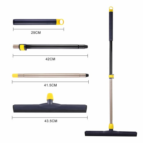 Cleanhome Dry Wiper, Squeegee, Water-Draining Wiper, Glass Wiper, Floor Squeegee, for Cleaning Windows, Walls, Mirrors, Floors, and Ceilings, Foam Rub