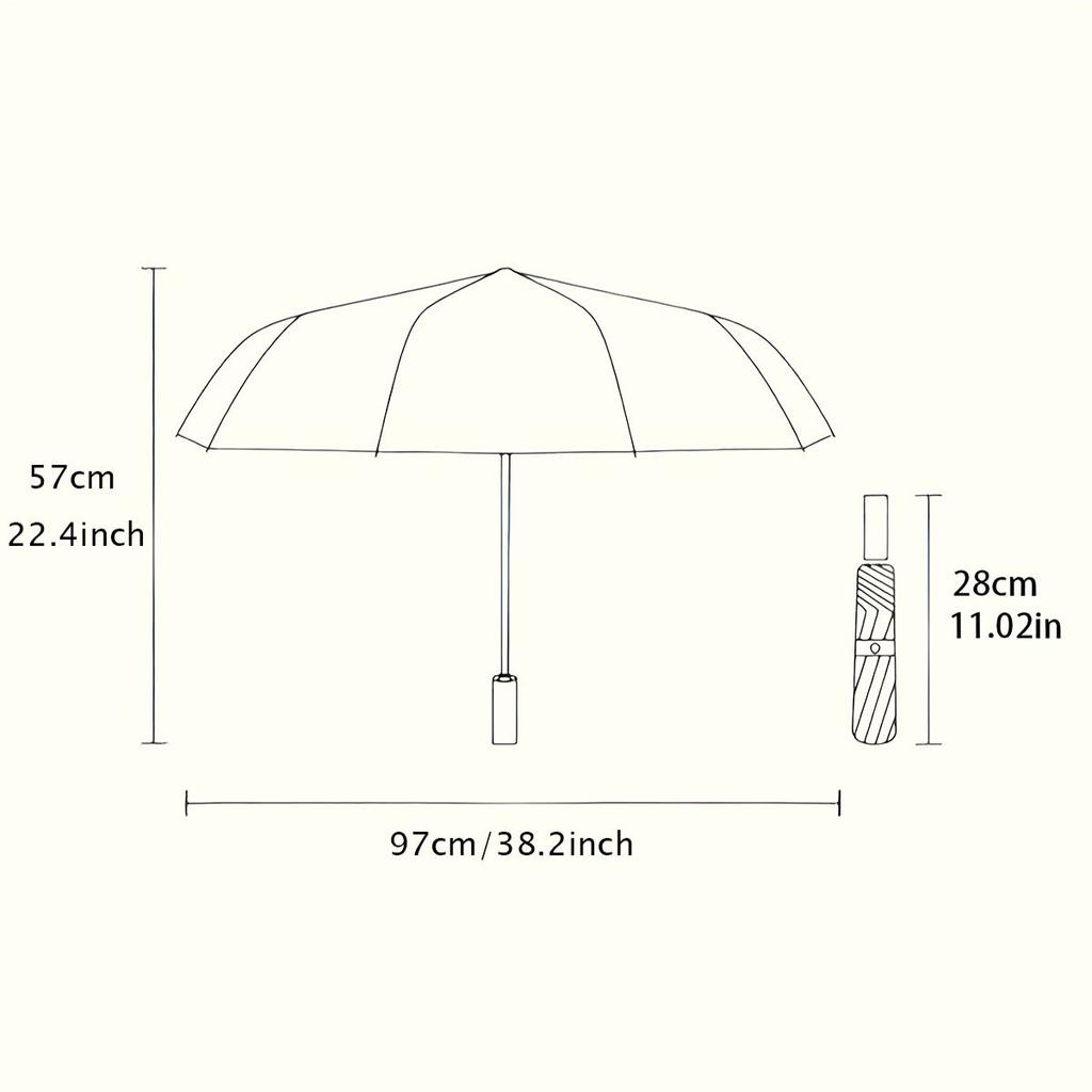 Automatic Folding Umbrella with Dachshund & Chocolate Chip Cookie Design - Portable Collapsible 8-Rib Durable Canopy, Stylish