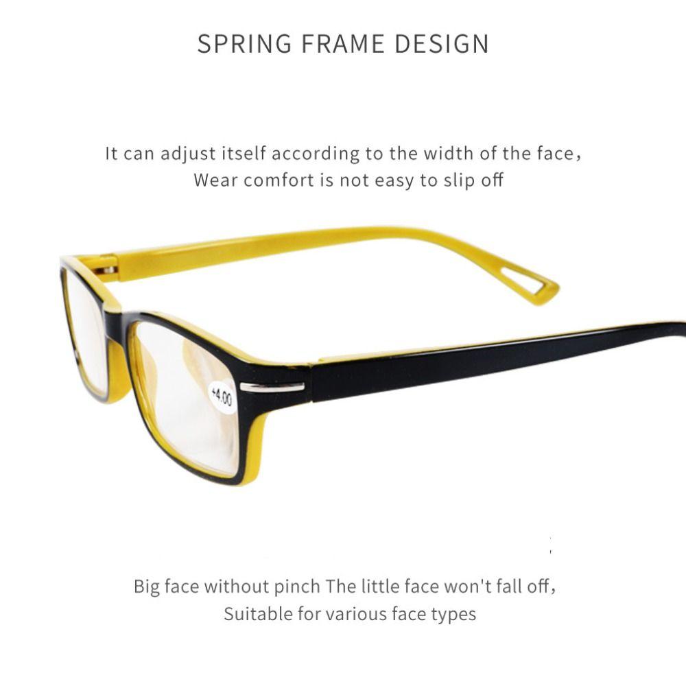 Очки с желто-черной оправой из поликарбоната, противоутомляющие глаза очки для чтения