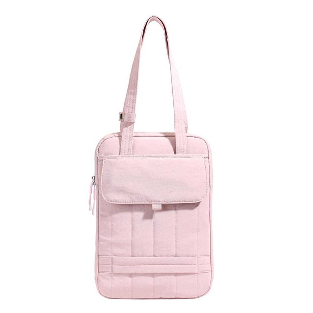 Simple Solid Laptop Shoulder Bag Shockproof Handbag Computer Storage Bag File Package Large Capacity Business Briefcase Bag
