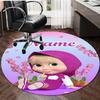 Personalized M-Masha and the Bear Round Chair Office Rug - Perfect for Mat, Office Chair & More - Ideal Gift for Birthdays and Holidays