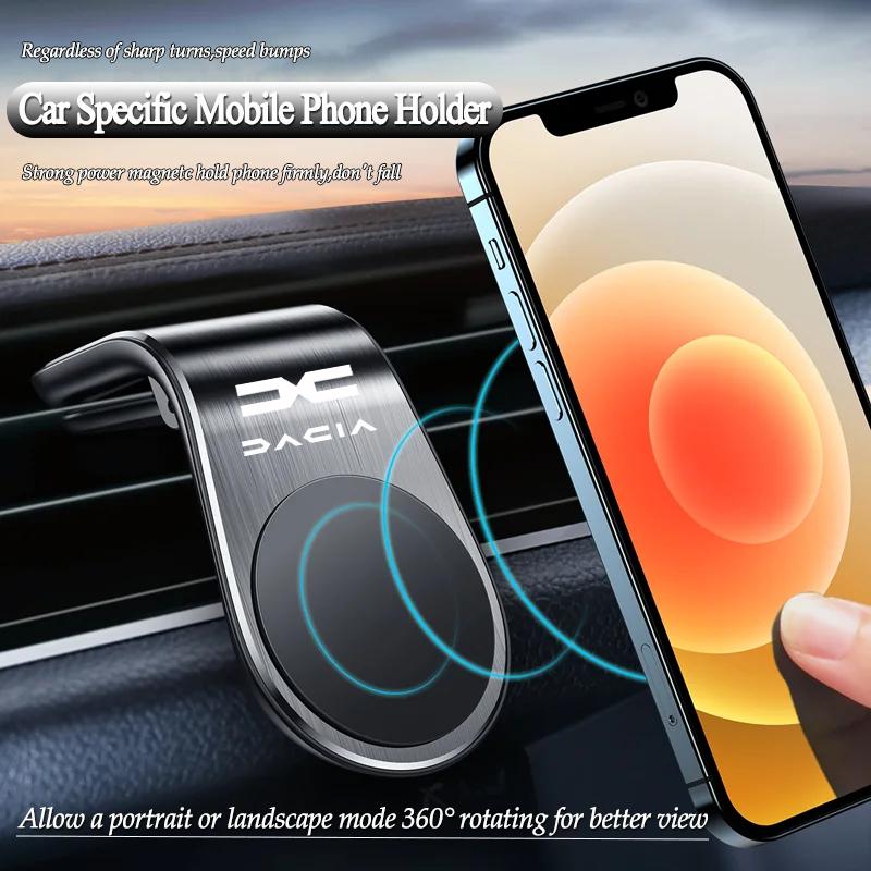 BGS1 Magnetic Car Phone Holder Metal Stand Interior Accessories For Dacia Sandero Duster Logan Spring Stepway Dokker Lodgy Jogger MCV