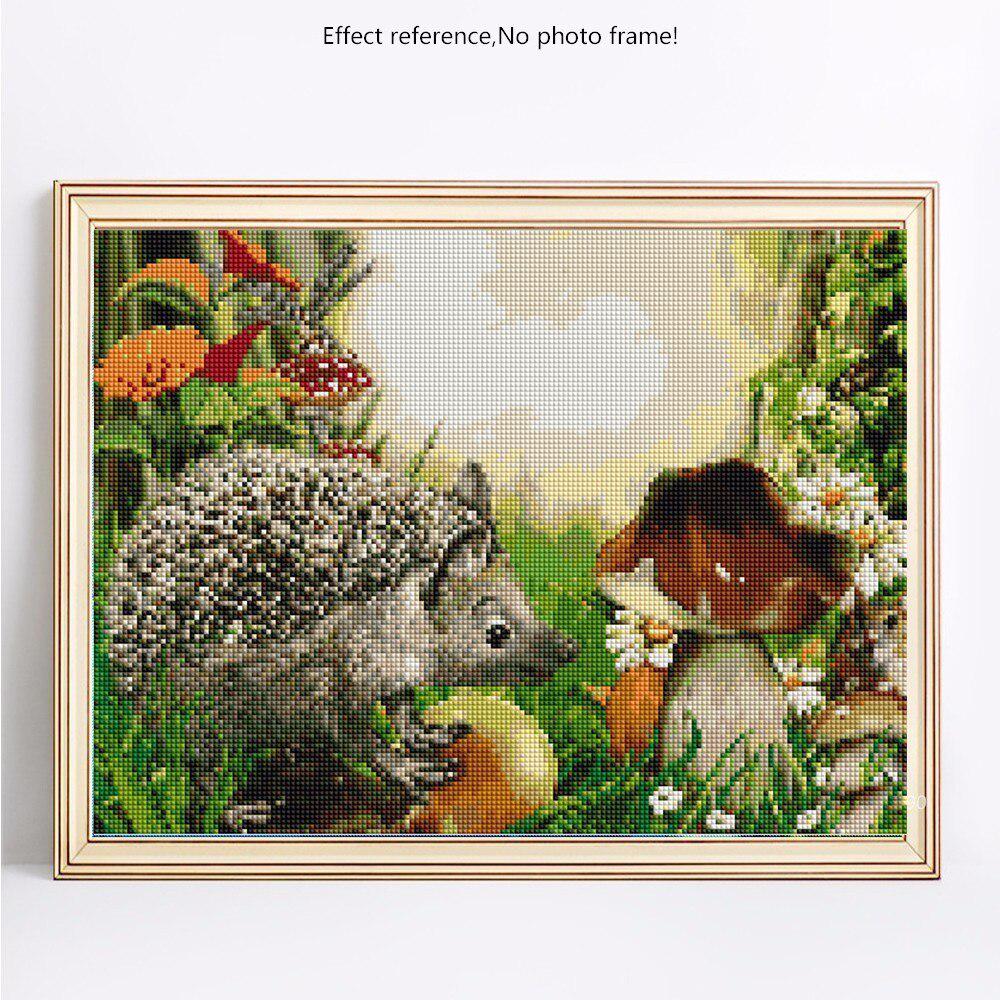 Diamond Painting Arrival Round Full Animals Diamond Mosaic Sale Hedgehog Picture