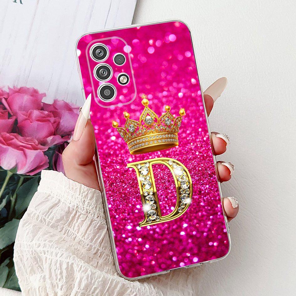 Милый Чехол с Буквами для Samsung Galaxy A13 A23 A33 A53 5G Прозрачный Силиконовый Мягкий TPU Парные Чехлы для Samsung A13 4G Capa