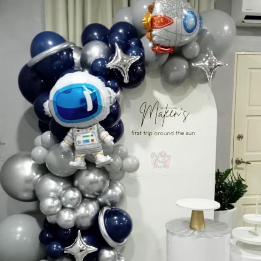 Воздушные шары в космическом пространстве на день рождения, воздушный шар с астронавтом, арка, гирлянда, комплект Galaxy, вечерние, для дня рождения, детский душ, вечерние фон для мальчиков, декор