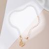Fashion Cute Butterfly Pendant Necklace for Women White Round Bead Choker Goth Retro Necklaces Trend Jewelry
