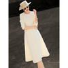 Lan Se Er 2026 Spring Elegant Beaded A-Line Midi Dress