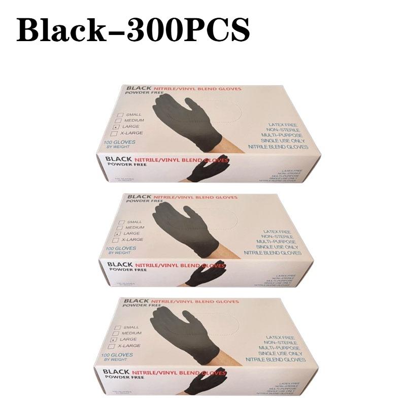Disposable Nitrile PVC Gloves Black Thick Durable Waterproof Protective for Household Cleaning Dishwashing KitchenBathroomToilet