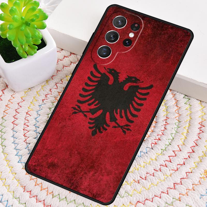 Чехол для телефона Албанский флаг Орел для Samsung Galaxy note 10 pro S26 Ultra S23 S24 FE S25 S21 S22 PLUS ударопрочный
