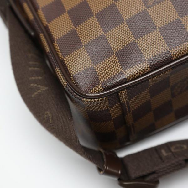 LOUIS VUITTON Damier Shelton MM Shoulder Bag Damier canvas Brown Women N41149 Used