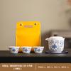 Business car express passenger suet jade travel tea set wisteria flower tea pot enterprise souvenir