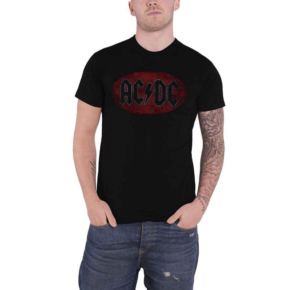 AC/DC Unisex Adult Oval Logo T-Shirt