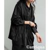 [antiqua] [Antica] tiered shirt ladies tops PK-01239 Onesize 05 black