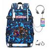 Multi-functional USB Charging Backpack, Large Capacity Outdoor Travel Backpack, Game Print Design Casual Daypack