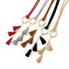 Fashion Women Solid Color Braided Tassel Belt Boho Girls Thin Waist Rope Knit Belts for Dress Waistbands Accessories