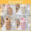 Plush Rabbit Keychain With Pp Cotton Filling Soft Jade Rabbit Fur Backpack Charm Cute Stuffed Animal Toy Gift For Kids