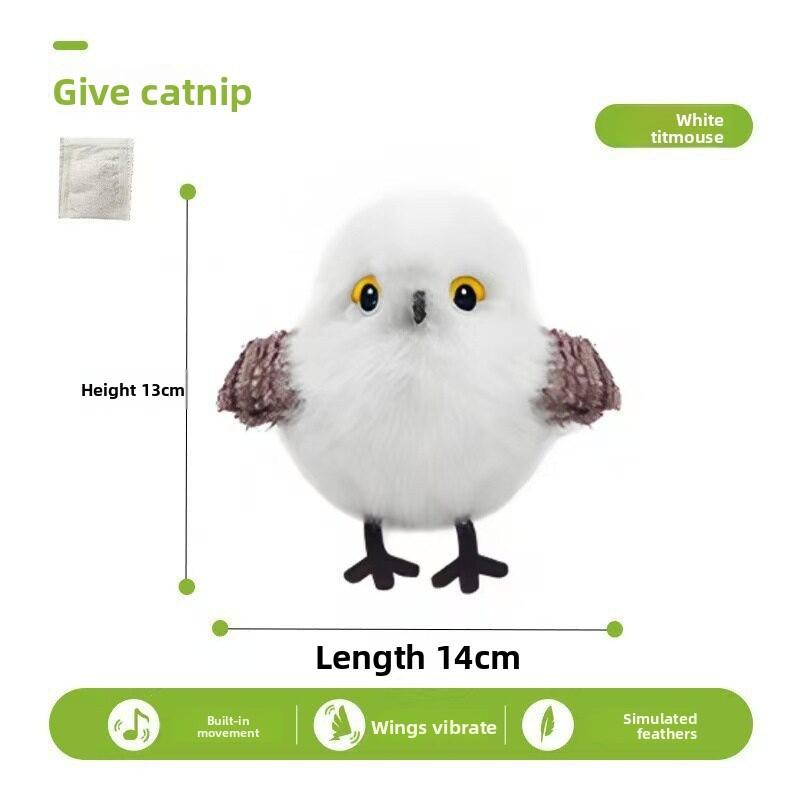Plush Cat Toy With Bird Sounds For Multicat Homes And Calming Fun