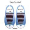 16pcs/Set Fashion Unisex Women Men Athletic Running No Tie Shoelaces Elastic Silicone Shoe Lace All Sneakers Fit Strap