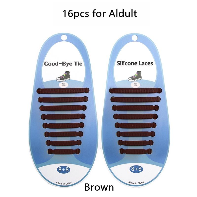 16pcs/Set Fashion Unisex Women Men Athletic Running No Tie Shoelaces Elastic Silicone Shoe Lace All Sneakers Fit Strap